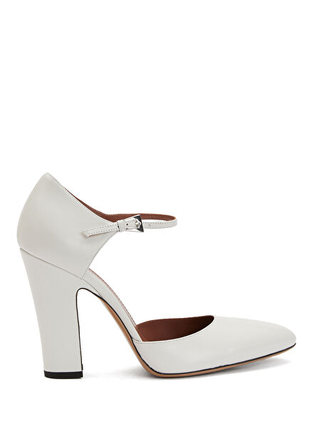 White Leather Pump