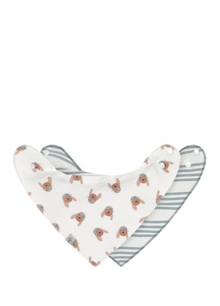 Tiny Team Köpek Temalı Pamuklu 2'li Bandana Önlük 