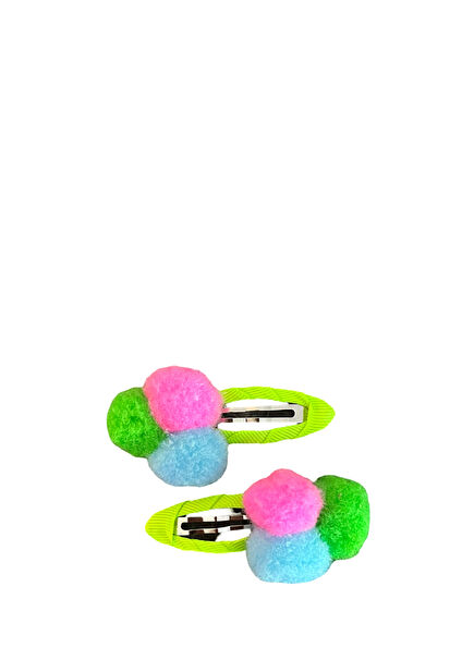 Neon Green Pompom Girl's Buckle
