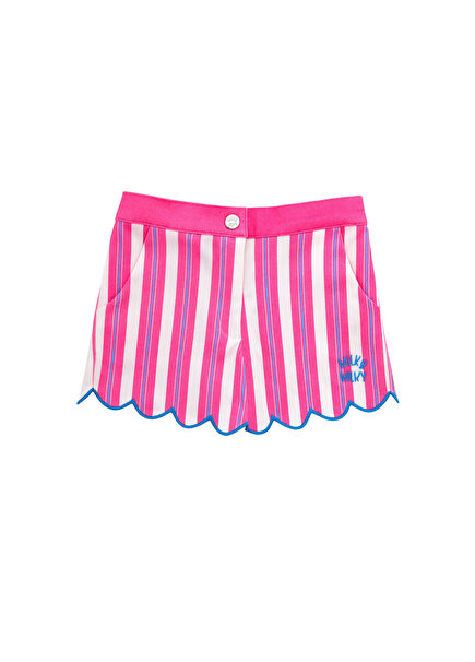 Magnolia Fuchsia Blue Striped Girl Shorts