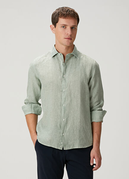 Khaki Linen Shirt