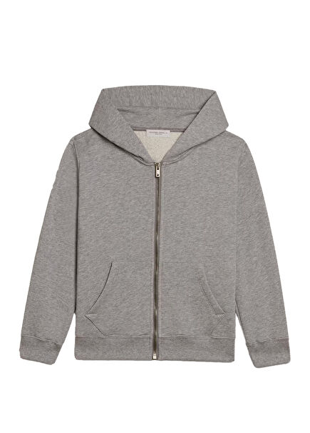 Gri Kapüşonlu Erkek Çocuk Sweatshirt