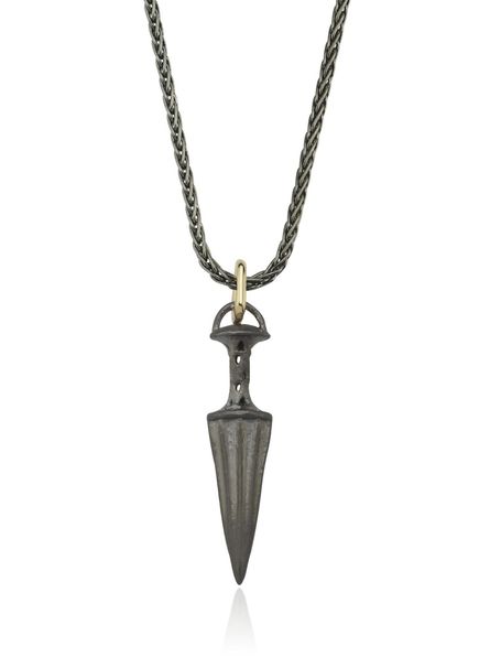 Dagger 14K Gold and 925K Silver Men's Necklace