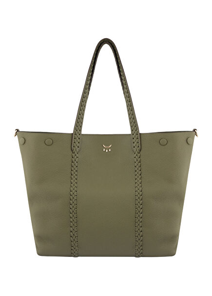 Hemithea Olive Green Leather Women's Shoulder Bag