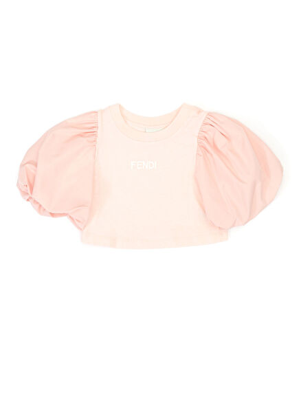 Pink Balloon Sleeve Girl's T-shirt