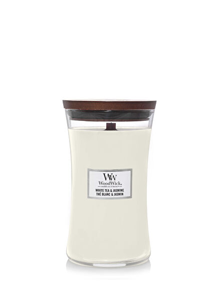 White Tea Jasmine Büyük Beyaz Mum 609 gr