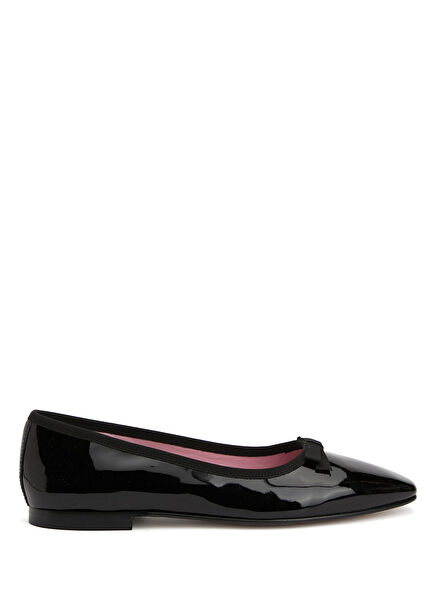 Ballet Black Leather Ballet Flats