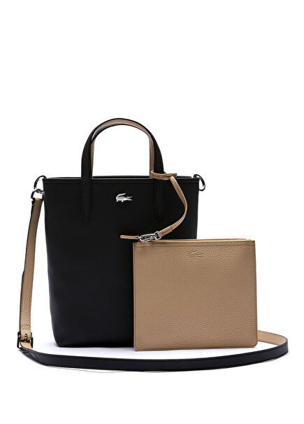 Anna Double-Sided Black Messenger Bag