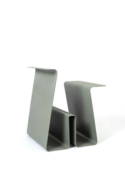 Line Green Handmade Metal Magazine Rack