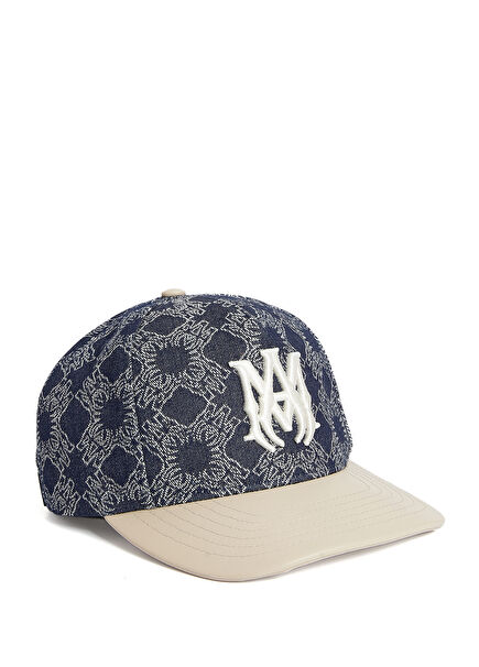 Navy Blue Patterned Men's Hat