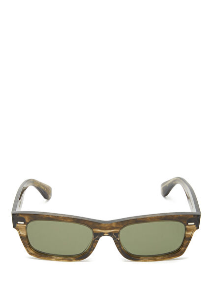 Black Brown Rectangle Unisex Sunglasses