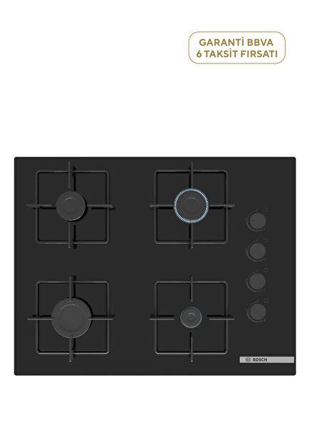 POP7C6P30O Serie 4 Black Glass Built-in Cooktop