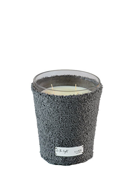 Anthracite Fabric Candle with a Vase