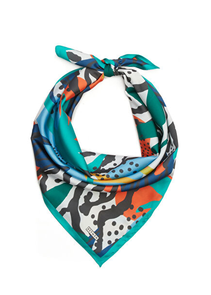 Multicolored Women's Satin Scarf