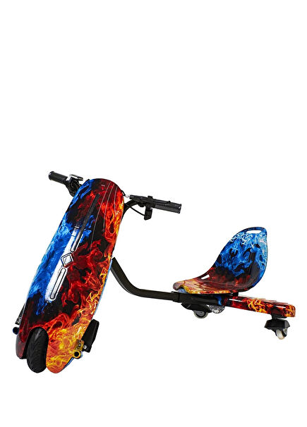 Drift Car Flame Pattern Electric Skateboard