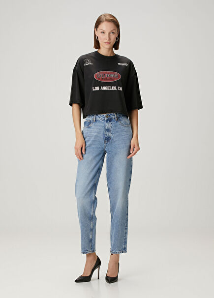 Mom Fit Mavi Jean Pantolon