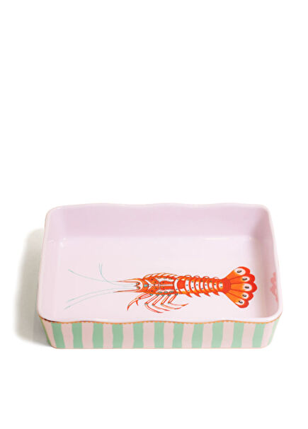 Animals İstakoz Desenli Fırın Kabı