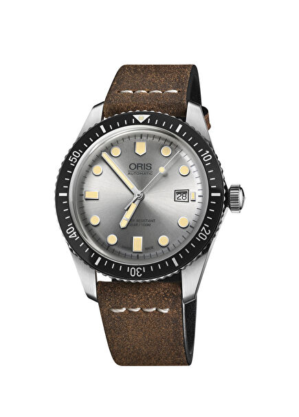 Divers Sixty-Five Kahverengi Deri Erkek Kol Saati 01 733 7720 4051-07 5 21 02