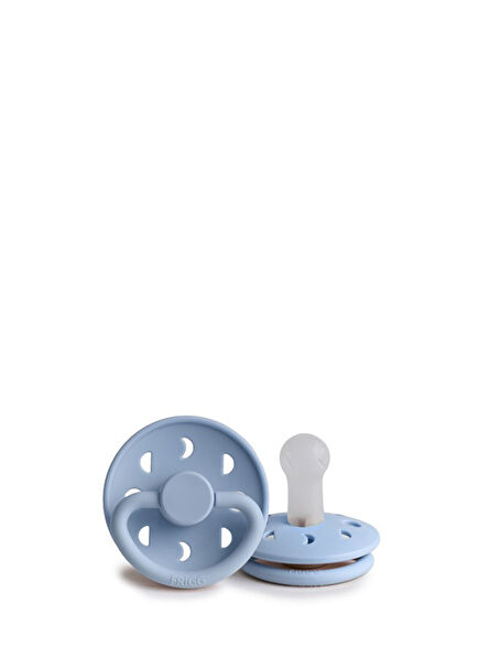 Moon Phase 6-18 Months Powder Blue Unisex Baby Blue Silicone Pacifier