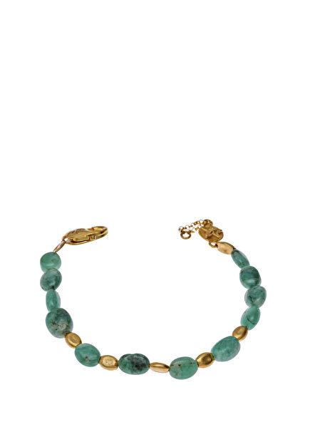Freya Emerald Stone 925 Sterling Silver Bracelet
