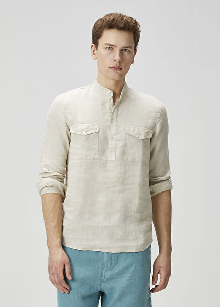 Beige Linen Shirt