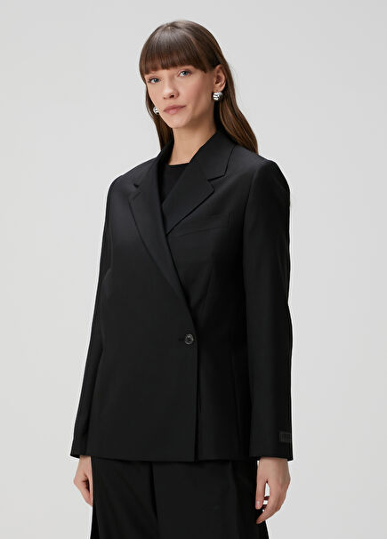 Siyah İpek Blazer