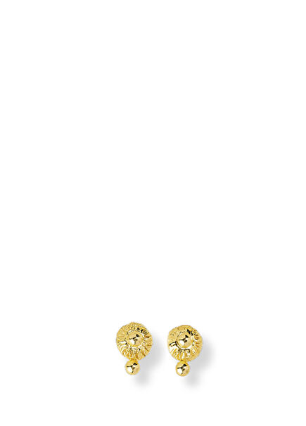 Cherie Mini Gold Plated Women's Earrings on Silver