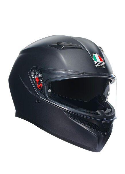 K3 Mono Matt Black Closed Motorcycle Helmet
