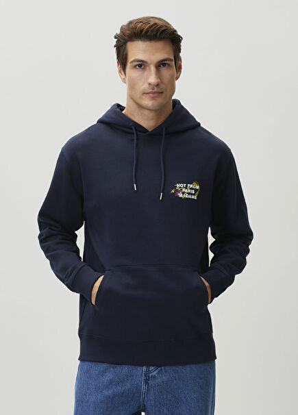 Lacivert Kapüşonlu Sweatshirt