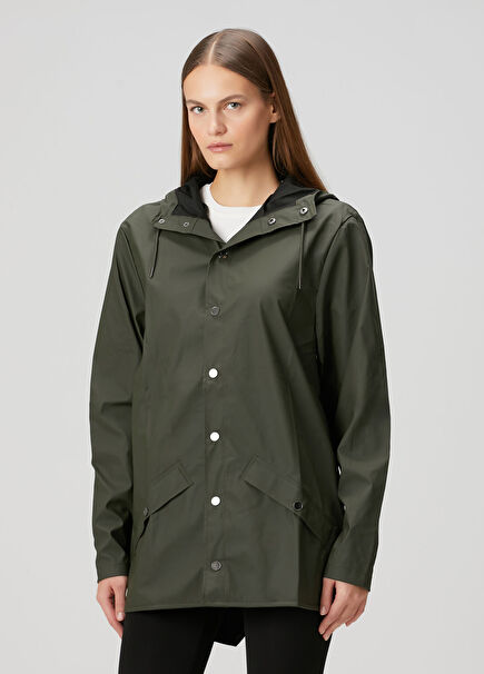 Green Hooded Raincoat