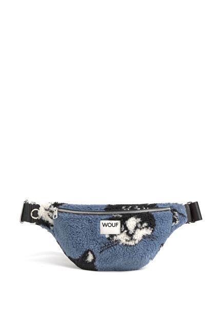 Luna Blue Black Women's Plush Fanny Pack
