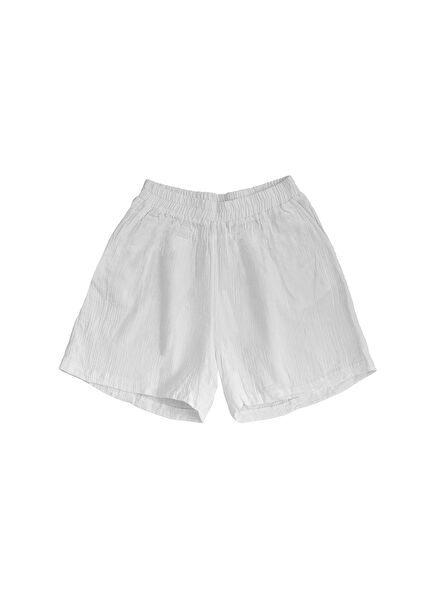 Bej Müslin Unisex Yoga Şortu