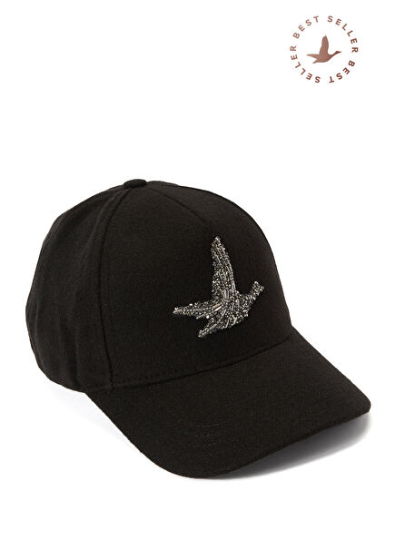 Black Logo Detailed Women's Cachet Hat