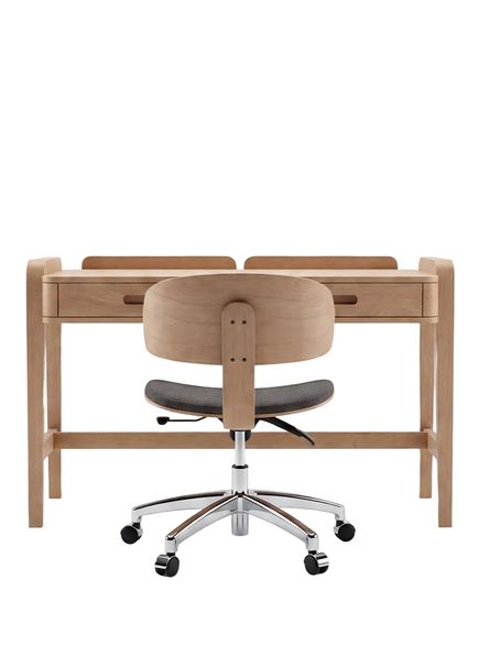 Demce + Fila Naturel Ofis Çalışma Masa Sandalye Seti