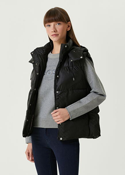 Pollimo Relaxed Fit Black Puffer Vest
