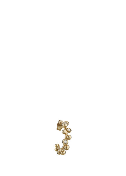 Budbee Earring Pırlanta Taşlı 14 Ayar Altın Kadın Tek Küpe