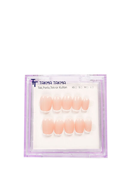 Kısa Balerin 15'li Ten Rengi Protez Takma Tırnak TT0575 