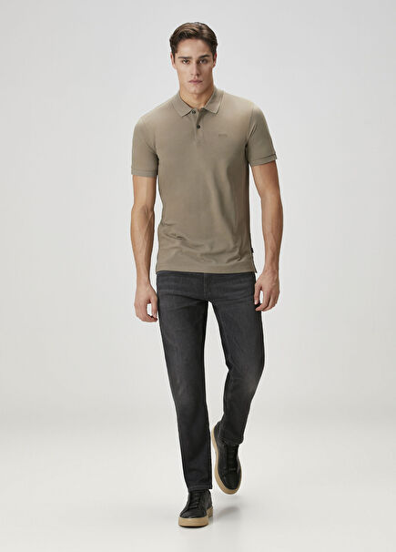 Açık Kahverengi Polo Yaka T-shirt