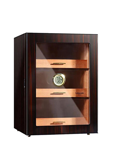 Humidor Maun 100's Sedir Ağacı Camlı 3 Çekmeceli Puro Kutusu 