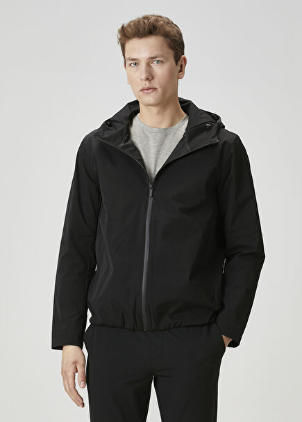 Black Hooded Coat