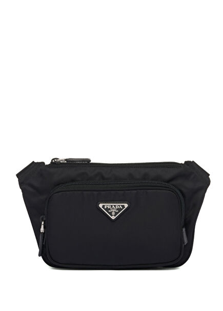 Re-Nylon ve Saffiano Deri Omuz Çantası