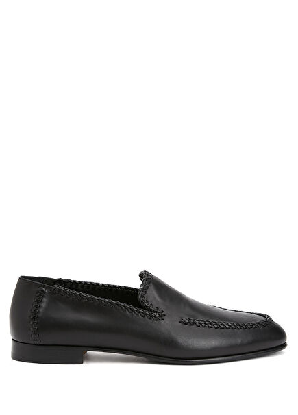 Black Men's Leather Loafer