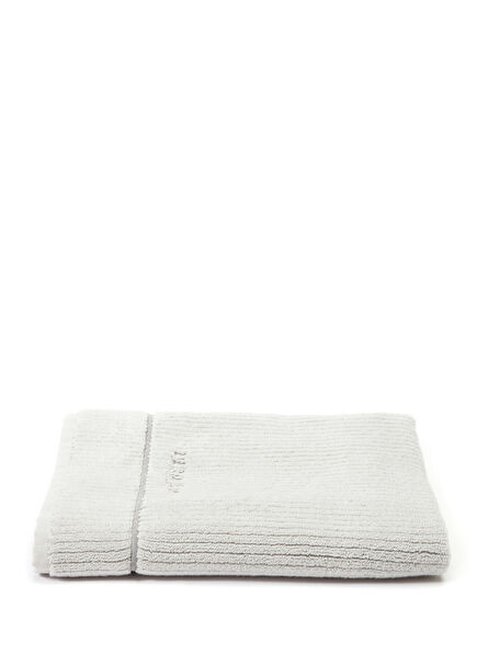 Light Grey Logo Embroidered Face Towel