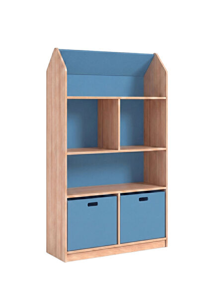 Toy House Blue Wooden Children's Bookshelf