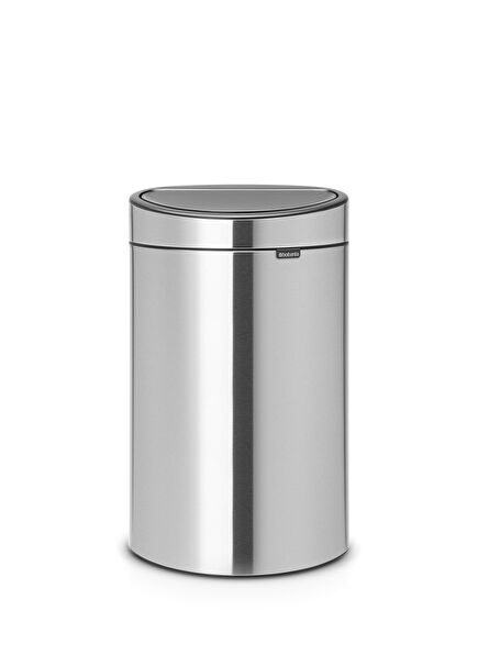 Matt Steel New Touch Trash Can 40 Lt