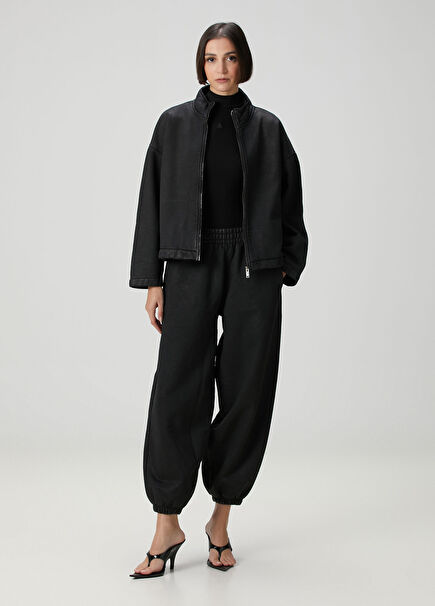 Loose Fit Siyah Jogger Pantolon