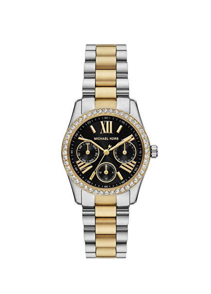 MK4925 Gold Color Metallic Grey Steel Women's Wristwatch