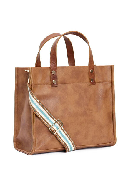 Naaz Camel Leather Women's Shoulder Bag