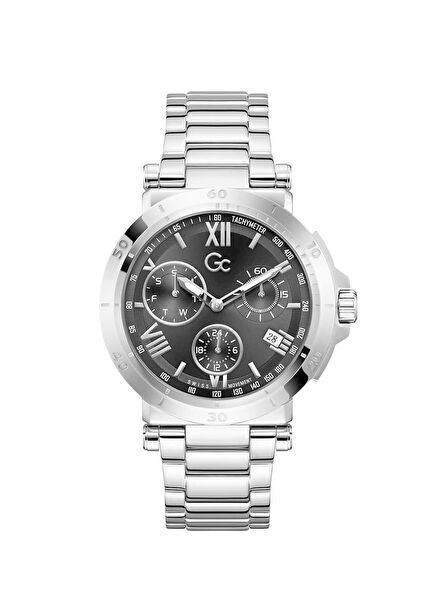GCY44009G2M Metalik Gri Çelik Erkek Kol Saati
