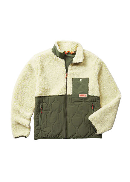 Sherpa Mixup Yellow Men's Fleece Sport Coat